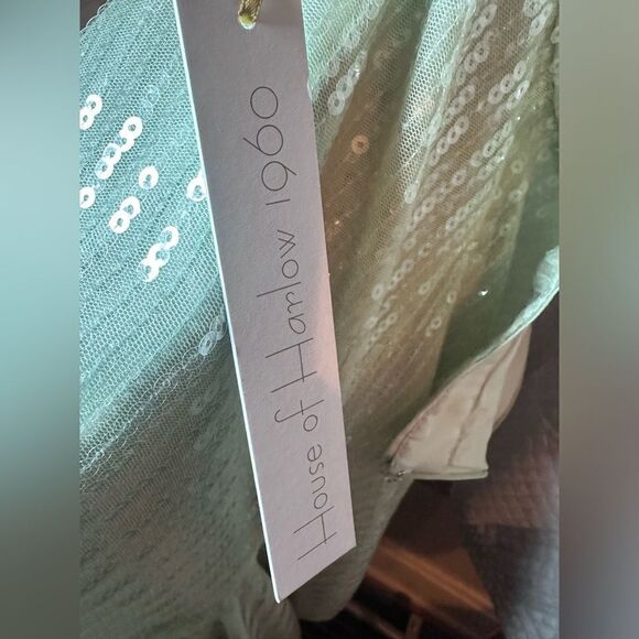 House of Harlow 1960 Sequin Side Zip Wide Leg Pants Sz 2 - Picture 6 of 8